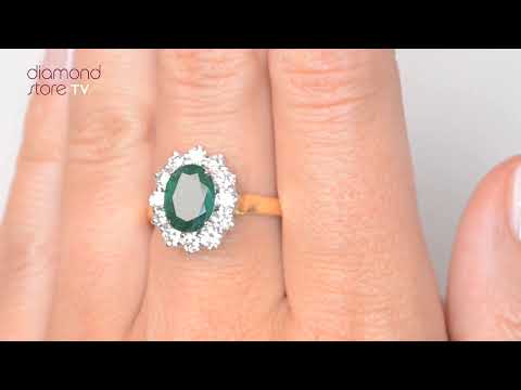 FET27 G - Emerald 1.95ct And Diamond 1.00ct 18K Gold Ring