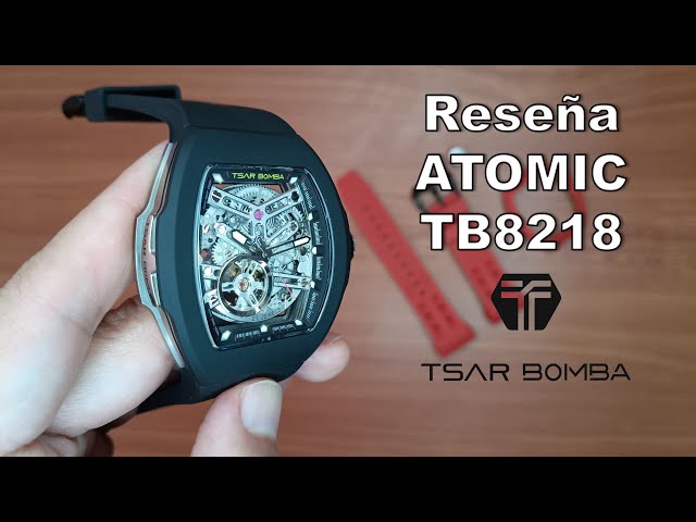 Vídeo relacionado con TSAR BOMBA Reloj Hombre Diseño Tonneau Deportivo Regalo para Hombre Originales Reloj con Caja de Acero Inoxidable 316 Reloj de Pulsera Cronógrafo Militar Resistente al Agua 100M