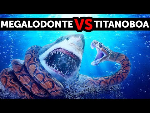 Sfida Tra Giganti: Megalodonte VS Titanoboa