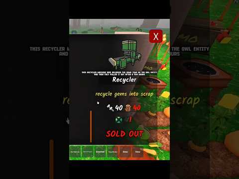 The Recycler Machine on 99 nights in the forest