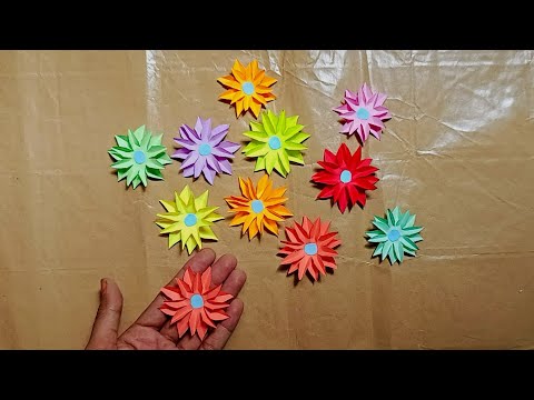 Paper flowers🌸//papercraft//flowers//diy