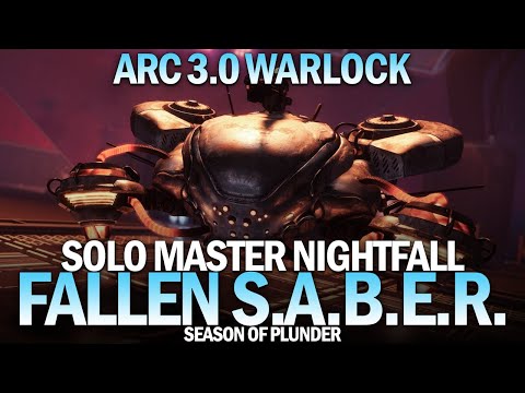 Solo 1600 Master Nightfall Fallen S.A.B.E.R. (Arc 3.0 Warlock) [Destiny 2]