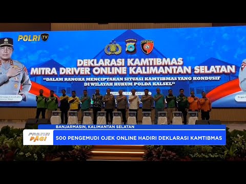 POLDA KALSEL GELAR DEKLARASI KAMTIBMAS BERSAMA KOMUNITAS OJEK ONLINE