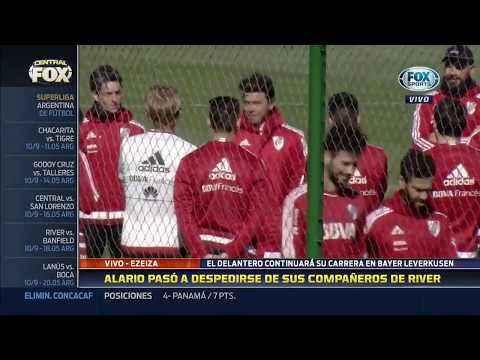Alario pasó A despedirse de sus compañeros de River