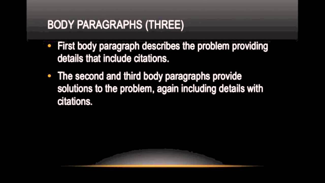 TILL Update: Five paragraph, problem and solution essay