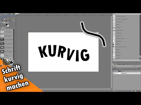 Kurvige Schrift mit Gimp erstellen!!!