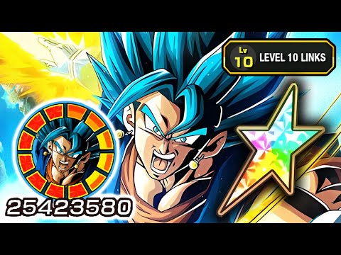 100% EZA AGL TRANSFORMING GOGETA BLUE LEVEL 10 LINKS SHOWCASE! Dragon Ball  Z Dokkan Battle 