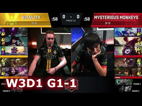 Vitality vs Mysterious Monkeys | Game 1 S7 EU LCS Summer 2017 Week 3 Day 1 | VIT vs MM G1 W3D1