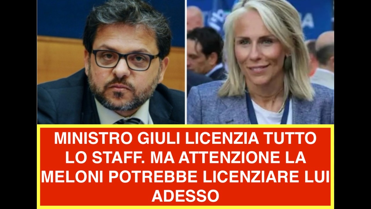 MINISTRO GIULI LICENZIA TUTTO LO STAFF. MA ATTENZIONE LA MELONI POTREBBE LICENZIARE LUI ADESSO
