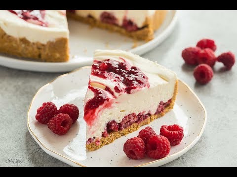 No Bake White Chocolate Raspberry Cheesecake Recipe