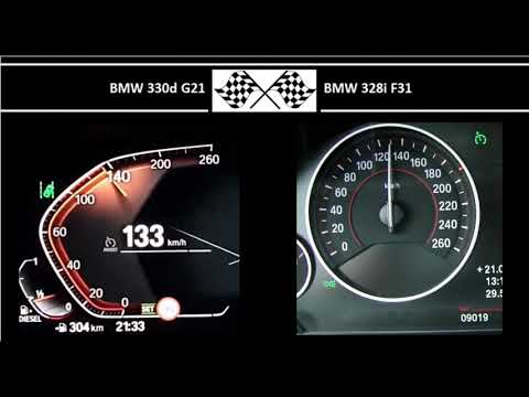 BMW 330d G21 VS. BMW 328i F31 - Acceleration 0-100km/h