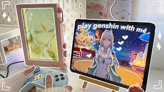 🌙ྀིྀི˙ build + farm for zibai !!  | lantern rite, cozy genshin impact gameplay ˚˖𓍢ִ໋❀