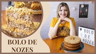 BOLO DE NOZES COM DOCE DE LEITE - RECEITAS CLÁSSICAS - HIT DOS CASAMENTOS!