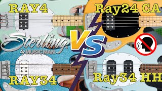 Video thumbnail for Sterling by Music Man Comparison: Ray4, Ray24, Ray34, Ray34 HH (NO TALKING, just PLAYING) by Overdrive Fun Studio