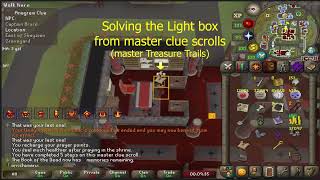 Solve master Clue Scrolls Light box OSRS (Easy)
