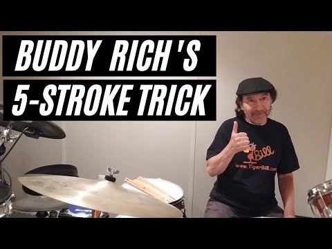 Drum Lessons: The Buddy Rich 5-stroke roll trick