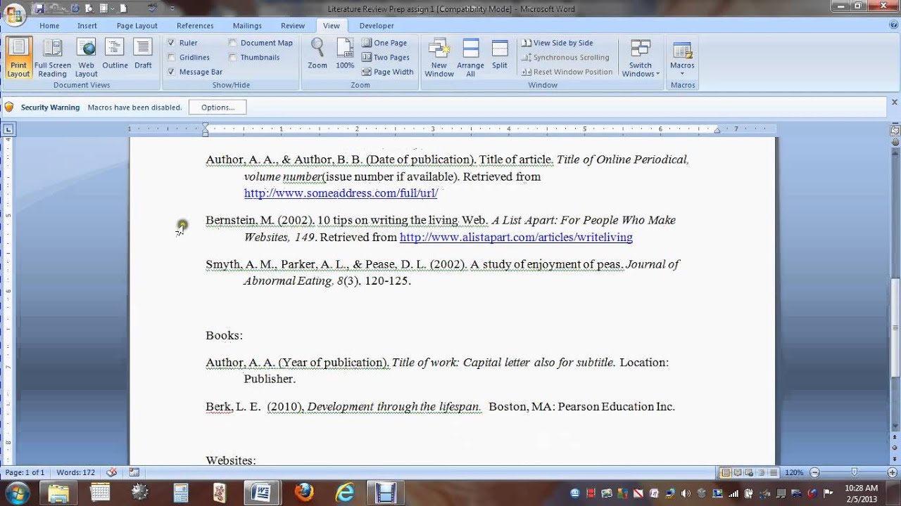 Tutorial Literature Review Assignment 1