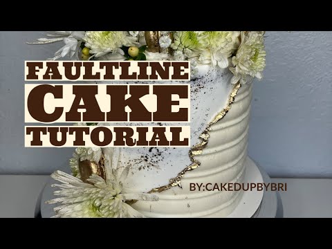 Textured Fault line Cake Tutorial #cake #caketutorial #tutorial #baking