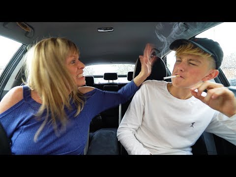 Mom catches 15 year old kid SMOKING cigarettes!!!! *FREAKOUT* (Prank)
