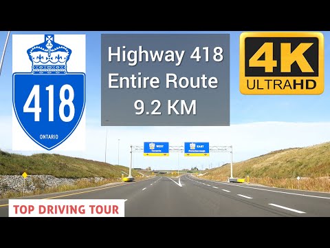 Highway 418 Toll Route | Full Length Drive 4K | Hwy 401 to Hwy 407