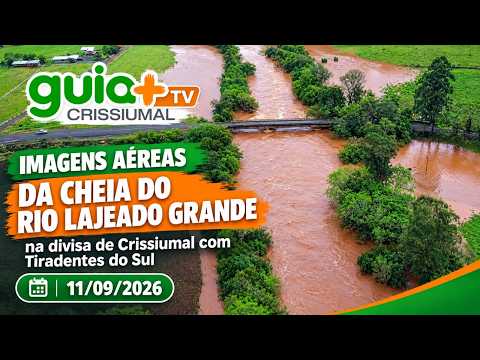 Imagens Aéreas da Cheia do Rio Lajeado Grande em Crissiumal