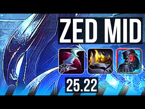 ZED vs FIZZ (MID) | 8 solo kills, Legendary | EUW Diamond | 25.22