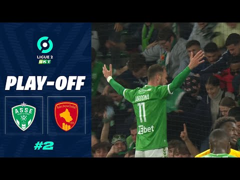 Un coup de tête et un rush victorieux ! / AS Saint-Etienne - Rodez AF / Résumé - Play-offs 2