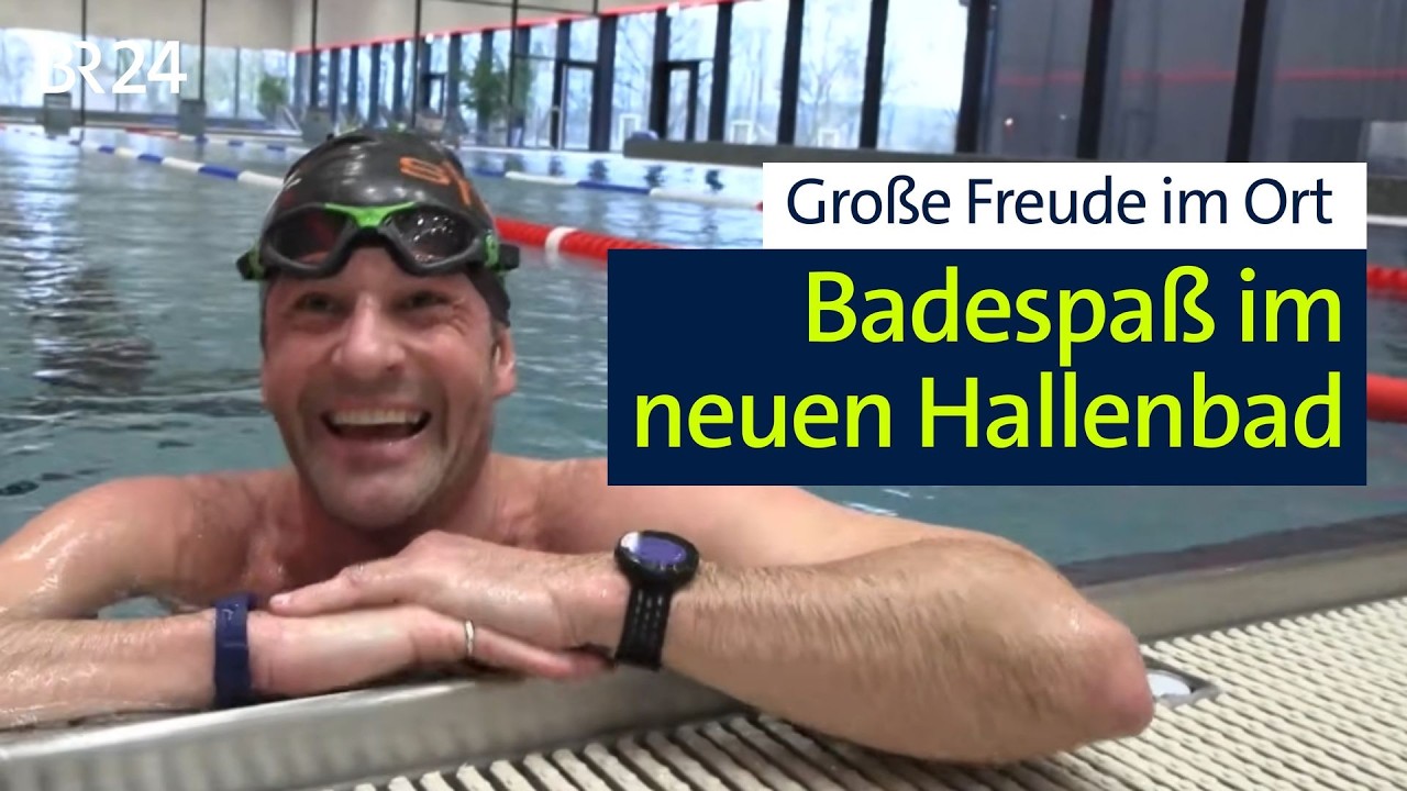 Neues Hallenbad in Nördlingen eröffnet - endlich wieder Badespaß | Abendschau | BR24