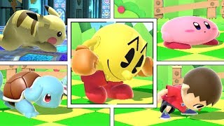 Super Smash Bros. Ultimate - Who Can Crawl? (All Crawling Animations &amp; Crouch Idle Animations)