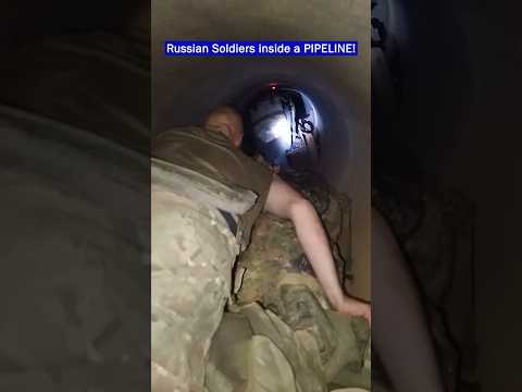 Russian Soldiers Flank Through Pipes in Pokrovsk