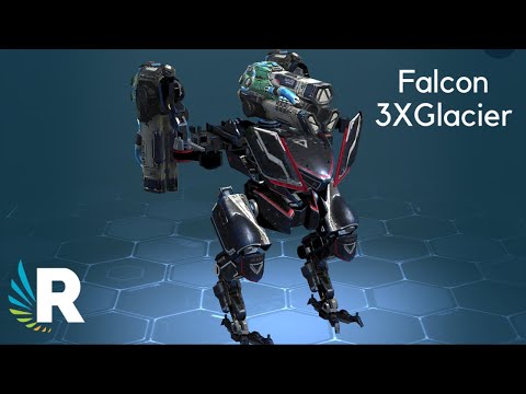 War Robots: FALCON with 3 X GLACIER - BEST BUILD [3.8Million Damage-16 Kills]