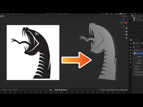 Convert .SVG File Into 3D  | Blender EASY Tutorial