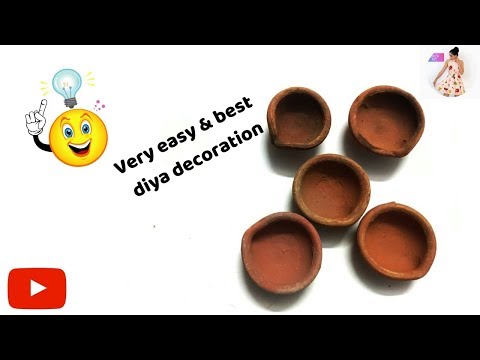 Very easy diya decoration at home | Decoration for Diwali | Quick Art Video