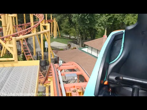 On-ride point of view of Spinning Dragons
