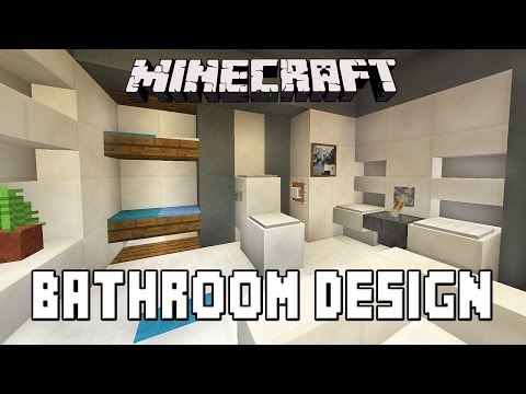 Minecraft Tutorial How To Build A Modern House Ep 7 Bathroom Furniture Design Ideas