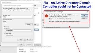 Fix: An Active Directory Domain Controller Could Not be Contacted | cannot connect to domain