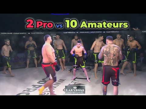 2 PRO Fighters vs 10 AMATEURS?! (Romania Fight CHAOS!)