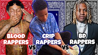 BLOOD RAPPERS vs. CRIP RAPPERS vs. BLACK DISCIPLE RAPPERS