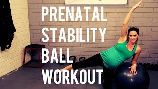 20 Minute Prenatal Stability Ball Workout---Pregnancy Workout for All Trimesters