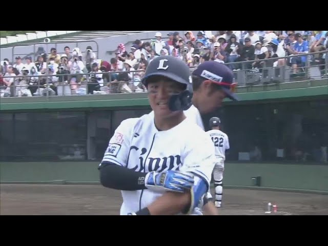 【ファーム】逆方向への一発!! ライオンズ・野村大樹 追加点となるソロホームラン!! 2024年9月8日 埼玉西武ライオンズ 対 東北楽天ゴールデンイーグルス