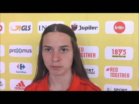 Constance Brackman après Belgian Red Flames U19 - Suisse U19 le 03 04 2019