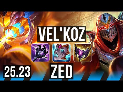 VEL'KOZ vs ZED (MID) | 800+ games | EUW Master | 25.23
