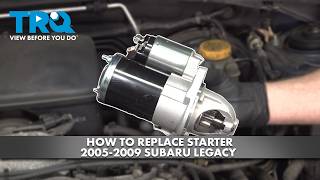How to Replace Starter 2005-2009 Subaru Legacy
