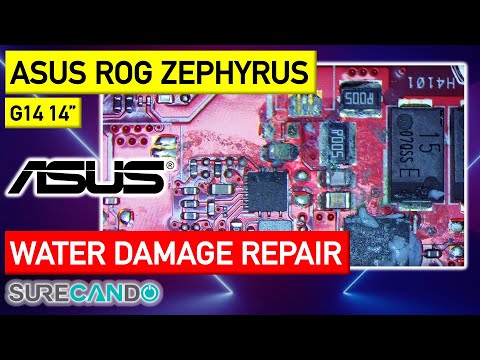 Asus ROG Zephyrus G14 14" Water/Liquid damaged. Not turning on. Full disassembly.