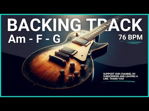 Emotional Rock Ballad Backing Track Jam in A Minor || 76 BPM