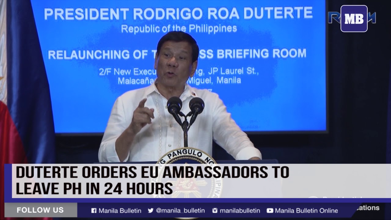 Duterte orders EU ambassadors to leave PH in 24 hours