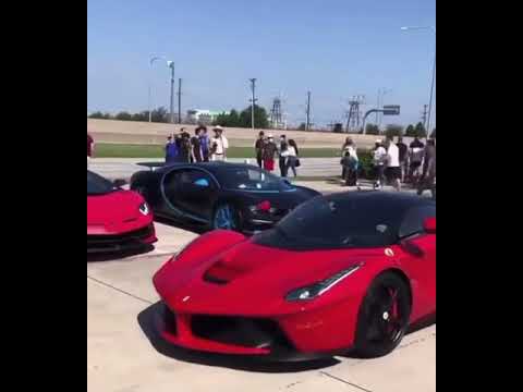Insane super car line up at Supercar Sunday... Bugatti, SVJ, LeFerrari, Pagani