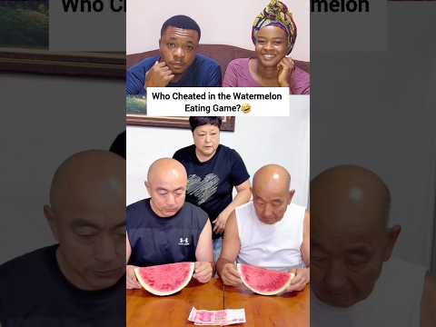 Who cheated in the Watermelon Eating Game?.🤣🤣#ukreels #usareels #funnyreels #funnyvideo