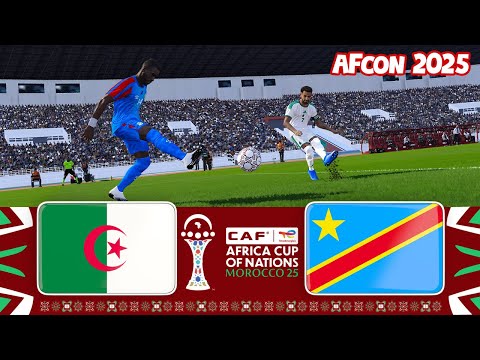 🔴ALGERIA vs DR CONGO ROUND OF 16 ⚽ AFRICA CUP of NATIONS MOROCCO 2025 ⚽ FOOTBALL GAMEPLAY PES 2026