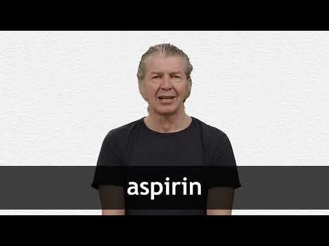 How to pronounce ASPIRIN in American English